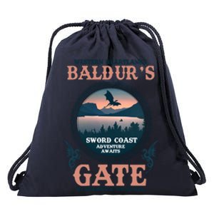 Dnd Adventure Awaits At Baldurs Gate Drawstring Bag