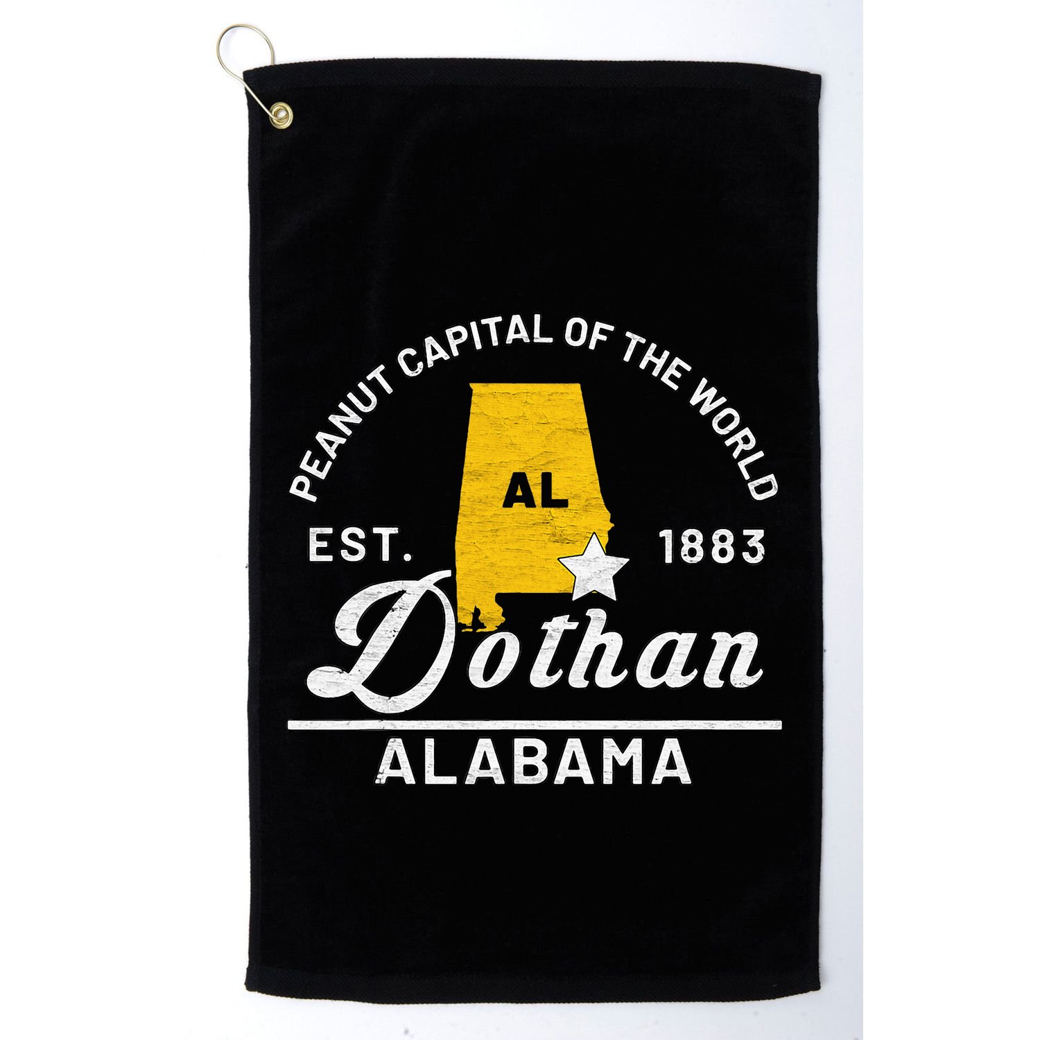 Dothan Alabama Al Vintage Peanut Capital Of The World Gift Golf Towel
