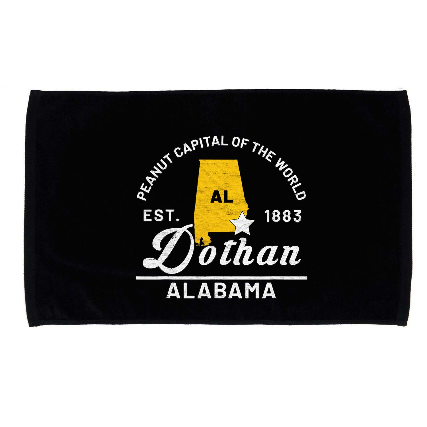 Dothan Alabama Al Vintage Peanut Capital Of The World Gift Microfiber Hand Towel