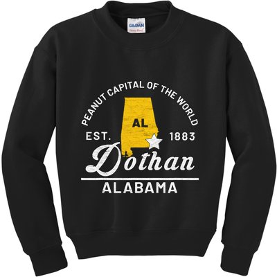 Dothan Alabama Al Vintage Peanut Capital Of The World Gift Kids Sweatshirt