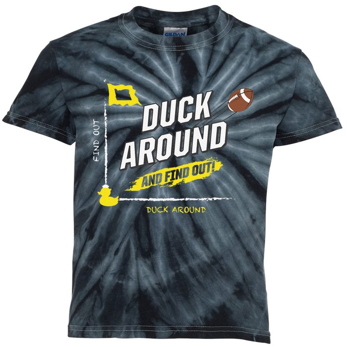 Duck Around And Find Out Kids Tie-Dye T-Shirt