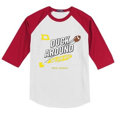 Duck Around And Find Out Kids Colorblock Raglan Jersey