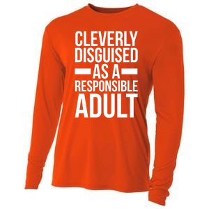 Disguised As A Responsible Adult Funny Quote Cooling Performance Long Sleeve Crew