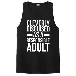 Disguised As A Responsible Adult Funny Quote PosiCharge Competitor Tank