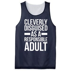 Disguised As A Responsible Adult Funny Quote Mesh Reversible Basketball Jersey Tank