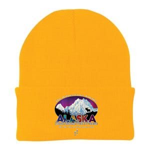 Denali Alaska Aurora Borealis National Park Hiker Souvenir Cute Gift Knit Cap Winter Beanie