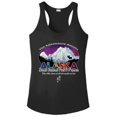 Denali Alaska Aurora Borealis National Park Hiker Souvenir Cute Gift Ladies PosiCharge Competitor Racerback Tank
