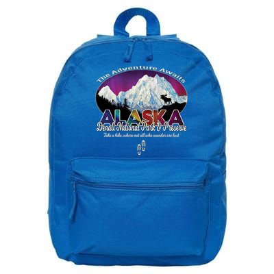 Denali Alaska Aurora Borealis National Park Hiker Souvenir Cute Gift 16 in Basic Backpack