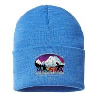 Denali Alaska Aurora Borealis National Park Hiker Souvenir Cute Gift Sustainable Knit Beanie