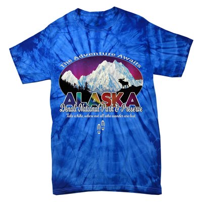 Denali Alaska Aurora Borealis National Park Hiker Souvenir Cute Gift Tie-Dye T-Shirt