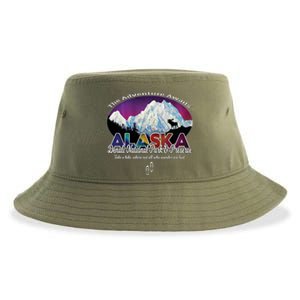 Denali Alaska Aurora Borealis National Park Hiker Souvenir Cute Gift Sustainable Bucket Hat