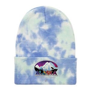 Denali Alaska Aurora Borealis National Park Hiker Souvenir Cute Gift Tie Dye 12in Knit Beanie