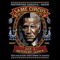 Destroying America Again Same Circus Just Different Clown Cropped Pullover Crew