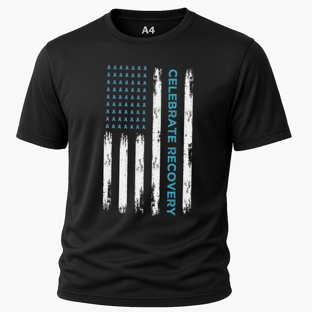 Drug Alcohol Addiction Recovery Celebrate Recovery Usa Flag Cooling Performance Crew T-Shirt