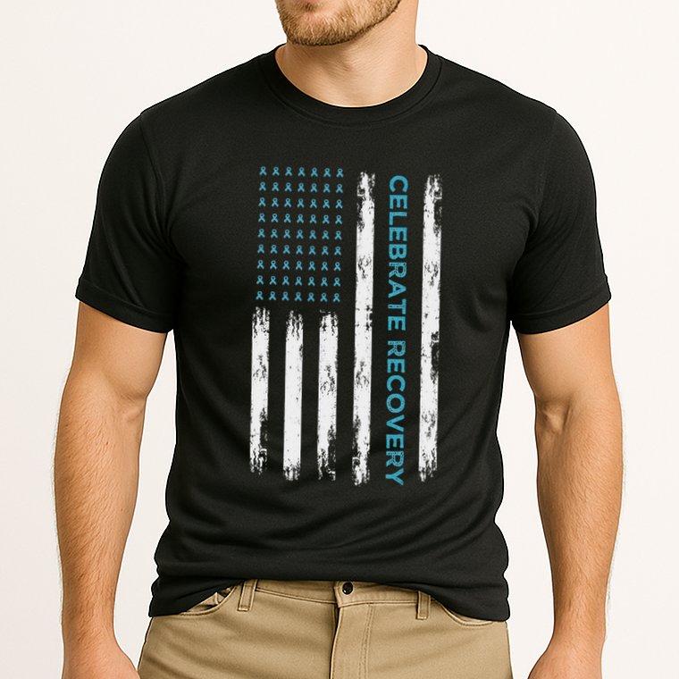 Drug Alcohol Addiction Recovery Celebrate Recovery Usa Flag Cooling Performance Crew T-Shirt