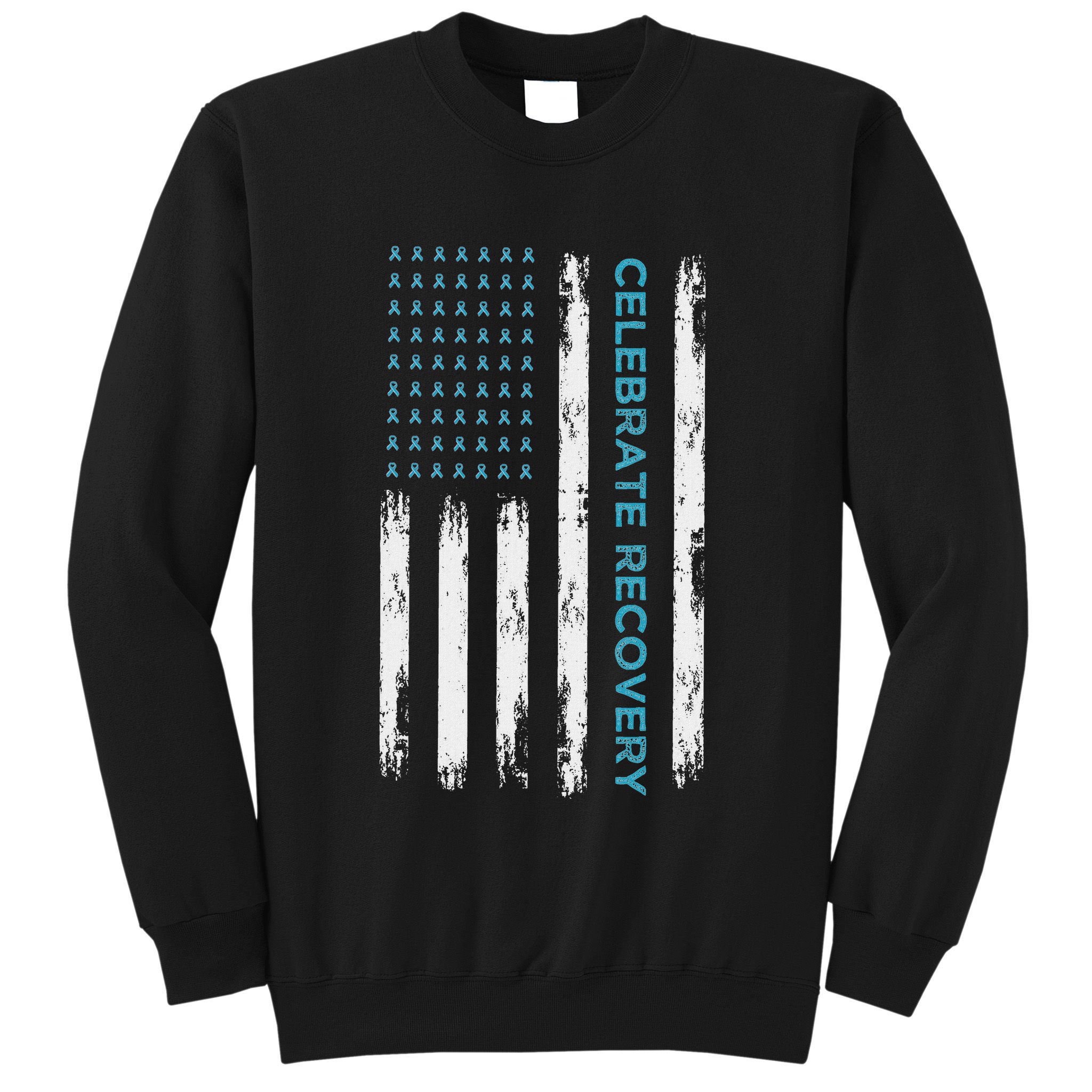 Drug Alcohol Addiction Recovery Celebrate Recovery Usa Flag Sweatshirt