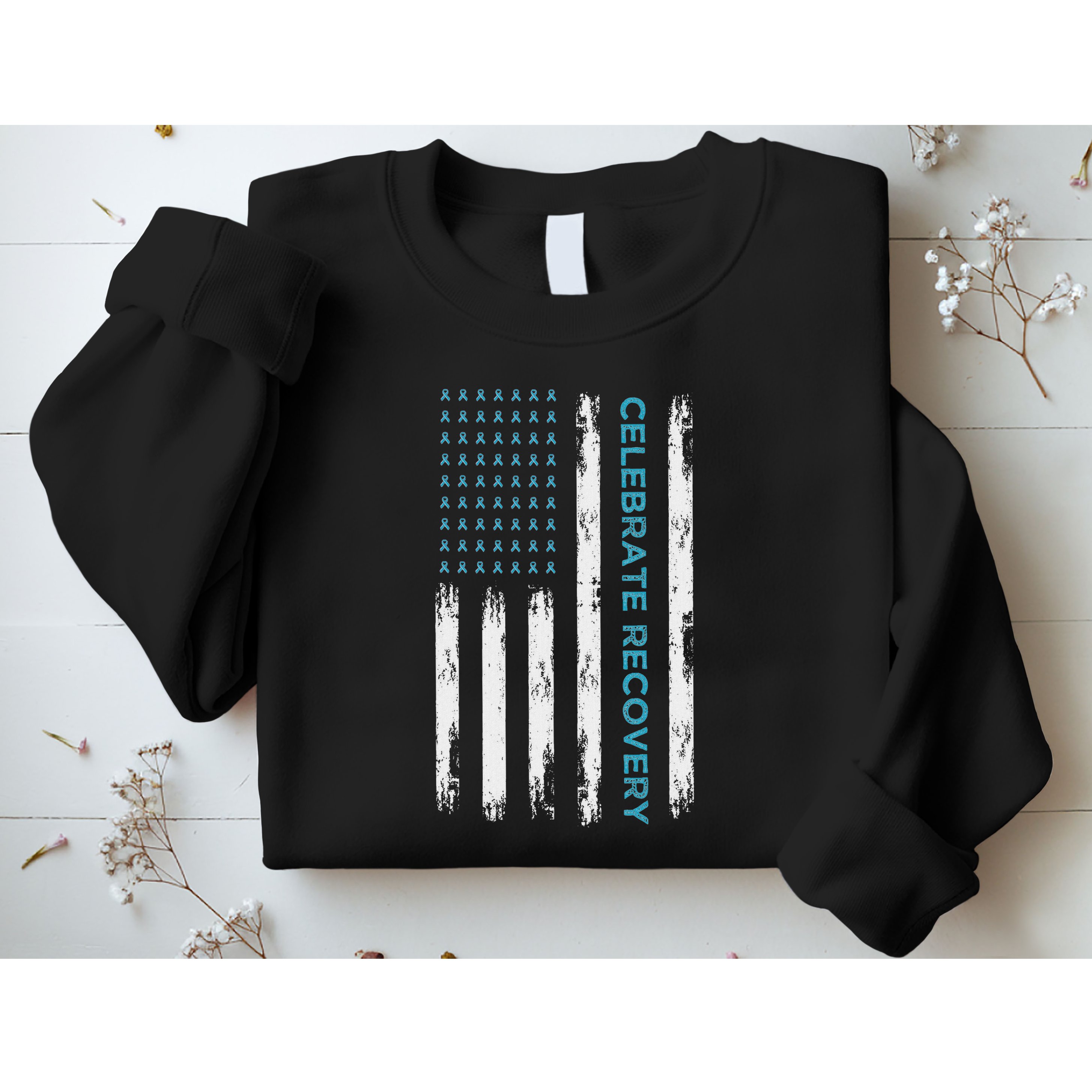 Drug Alcohol Addiction Recovery Celebrate Recovery Usa Flag Sweatshirt