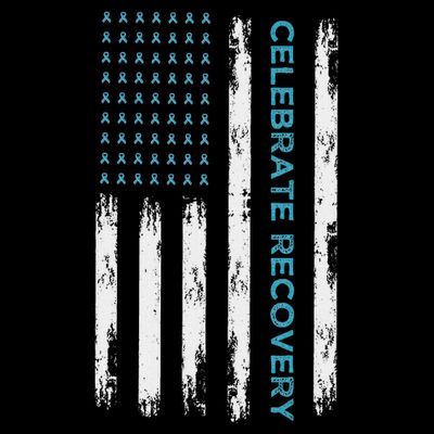 Drug Alcohol Addiction Recovery Celebrate Recovery Usa Flag T-Shirt