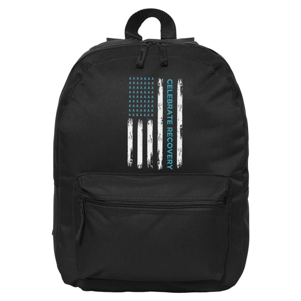 Drug Alcohol Addiction Recovery Celebrate Recovery Usa Flag 16 in Basic Backpack