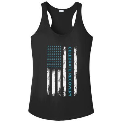 Drug Alcohol Addiction Recovery Celebrate Recovery Usa Flag Ladies PosiCharge Competitor Racerback Tank