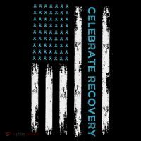 Drug Alcohol Addiction Recovery Celebrate Recovery Usa Flag Womens T-Shirt
