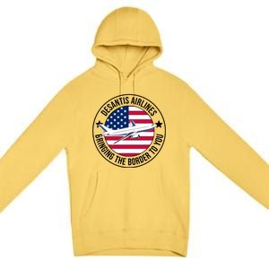 Desantis Airlines American Flag Political Premium Pullover Hoodie