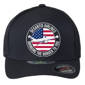 Desantis Airlines American Flag Political Flexfit Unipanel Trucker Cap