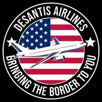 Desantis Airlines American Flag Political Drawstring Bag