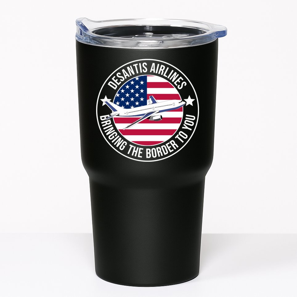 Desantis Airlines American Flag Political Tumbler