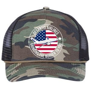 Desantis Airlines American Flag Political Retro Rope Trucker Hat Cap