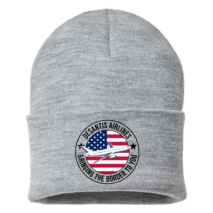 Desantis Airlines American Flag Political Sustainable Knit Beanie