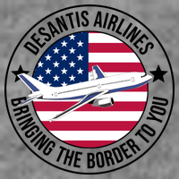 Desantis Airlines American Flag Political Women's V-Neck T-Shirt