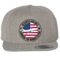 Desantis Airlines American Flag Political Wool Snapback Cap