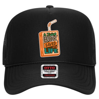 Diabetes Awareness A Juice Box Saved My Life High Crown Mesh Back Trucker Hat