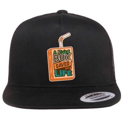 Diabetes Awareness A Juice Box Saved My Life Flat Bill Trucker Hat