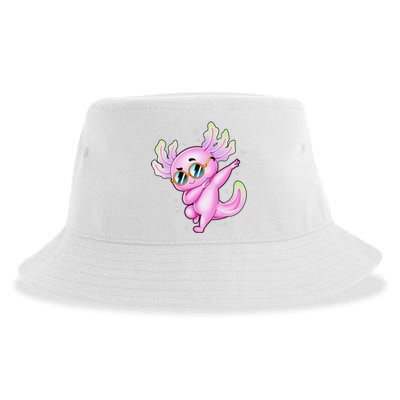 Dabbing Axolotl Ambystoma Mexicanum Mexican Walking Fish  Sustainable Bucket Hat