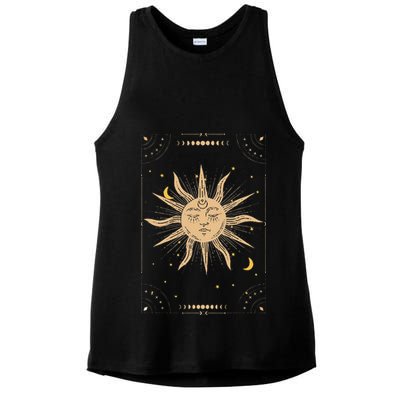 Dark Academia Aesthetic Light Academia Sun And Moon Tarot Ladies PosiCharge Tri-Blend Wicking Tank