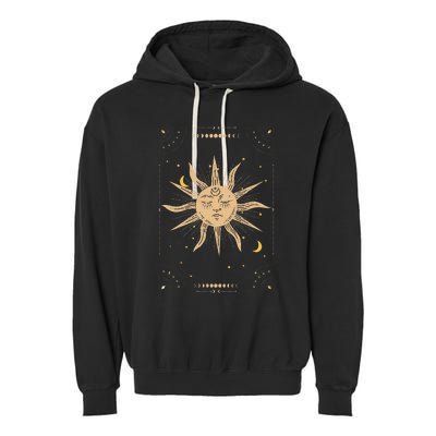 Dark Academia Aesthetic Light Academia Sun And Moon Tarot Garment-Dyed Fleece Hoodie