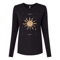 Dark Academia Aesthetic Light Academia Sun And Moon Tarot Womens Cotton Relaxed Long Sleeve T-Shirt