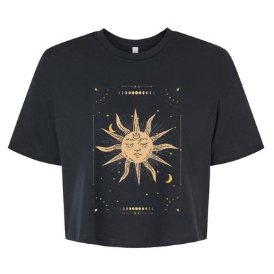 Dark Academia Aesthetic Light Academia Sun And Moon Tarot Bella+Canvas Jersey Crop Tee