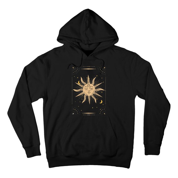 Dark Academia Aesthetic Light Academia Sun And Moon Tarot Hoodie