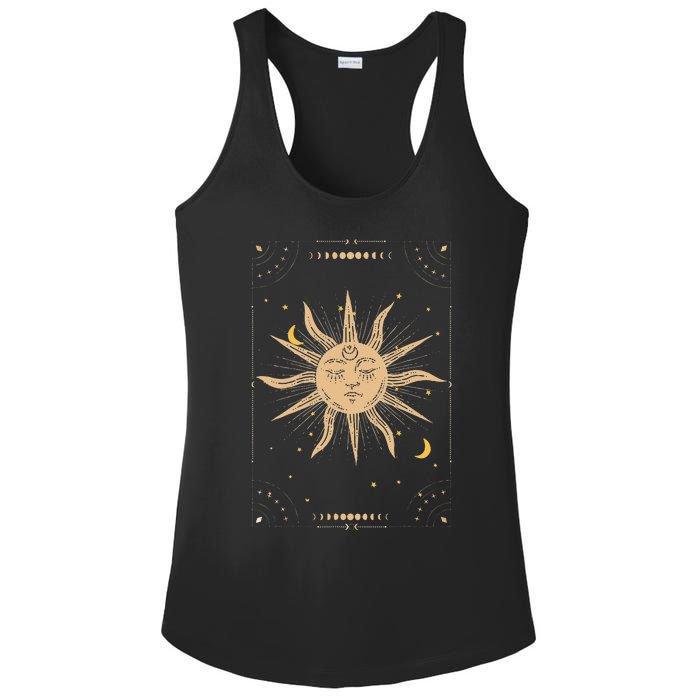 Dark Academia Aesthetic Light Academia Sun And Moon Tarot Ladies PosiCharge Competitor Racerback Tank