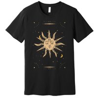 Dark Academia Aesthetic Light Academia Sun And Moon Tarot Premium T-Shirt