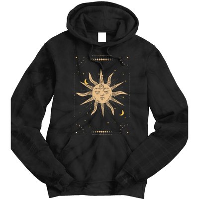 Dark Academia Aesthetic Light Academia Sun And Moon Tarot Tie Dye Hoodie