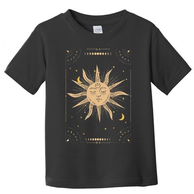 Dark Academia Aesthetic Light Academia Sun And Moon Tarot Toddler T-Shirt