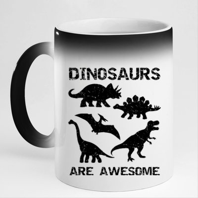 DINOSAURS ARE AWESOMEDINOSAURS ARE AWESOME 11oz Black Color Changing Mug