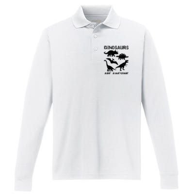 DINOSAURS ARE AWESOMEDINOSAURS ARE AWESOME Performance Long Sleeve Polo