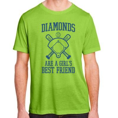 Diamonds Are A Girls Best Friend Funny Baseball Adult ChromaSoft Performance T-Shirt