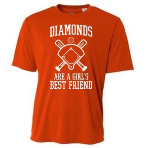 Diamonds Are A Girls Best Friend Funny Baseball Cooling Performance Crew T-Shirt