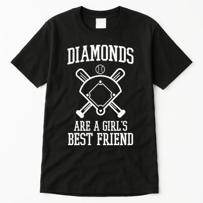 Diamonds Are A Girls Best Friend Funny Baseball Tall T-Shirt